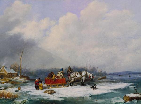 Cornelius Krieghoff Winter Landscape Germany oil painting art